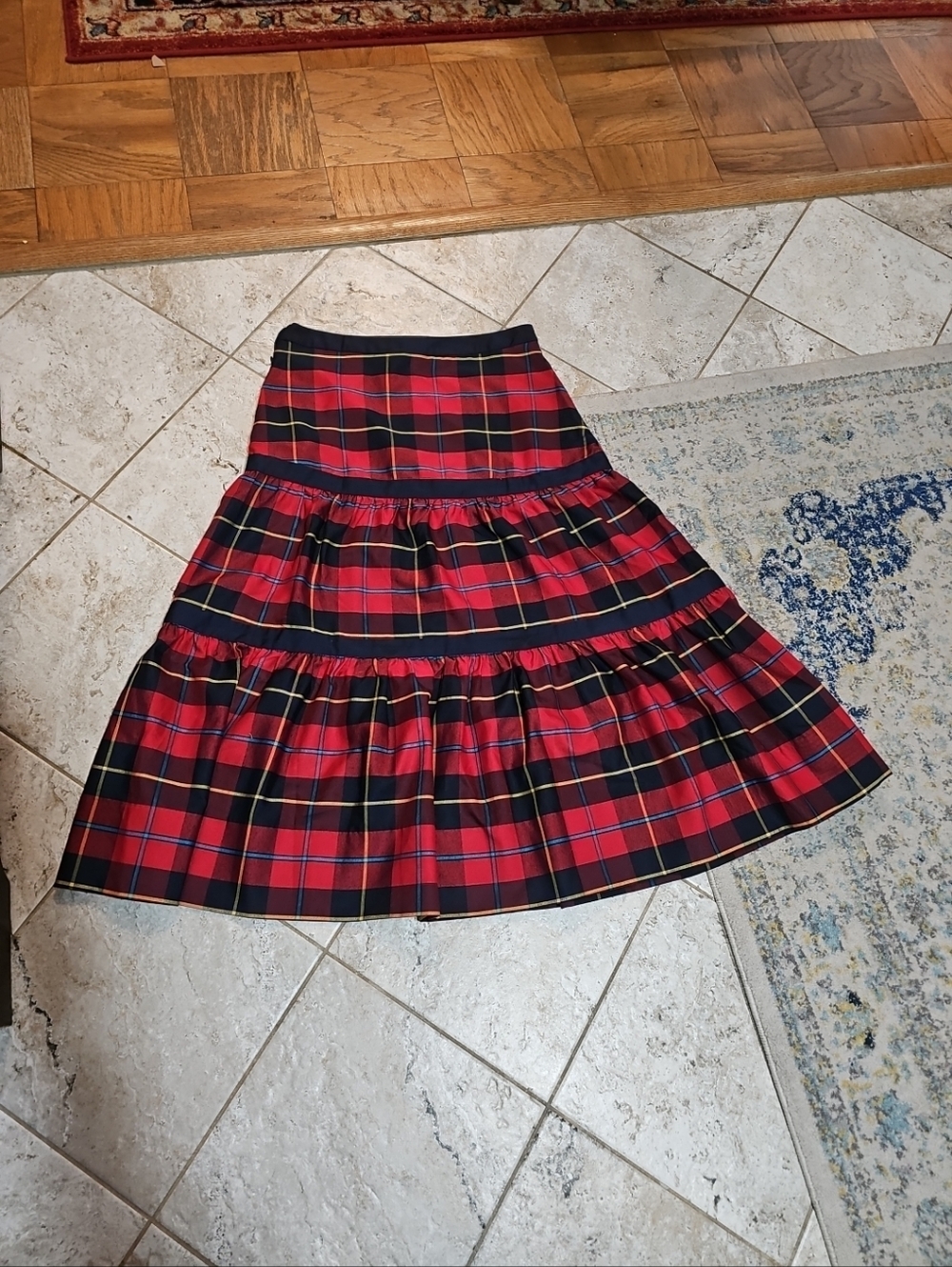 Gretchen Scott Ipanema Plaidly Cooper Maxi Skirt Size S - Picture 8 of 9